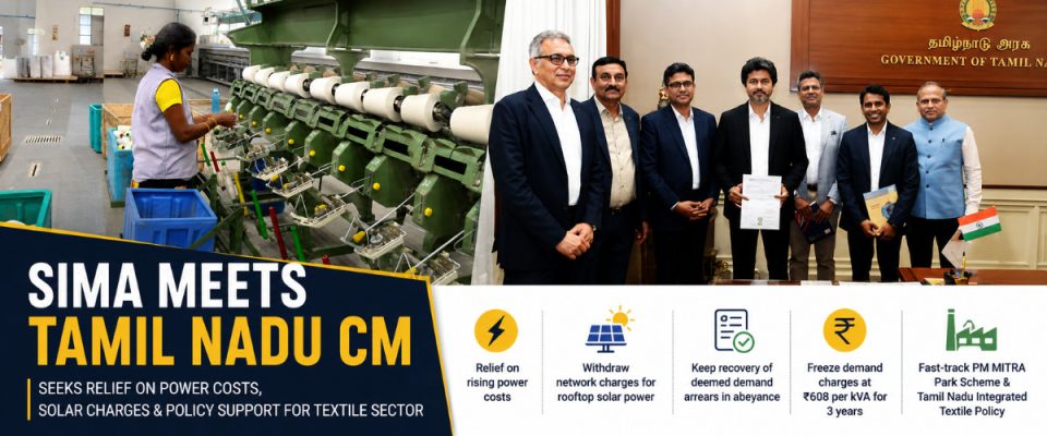 SIMA Raises Concerns Over Rising Power Costs in Tamil Nadu Textile Industry