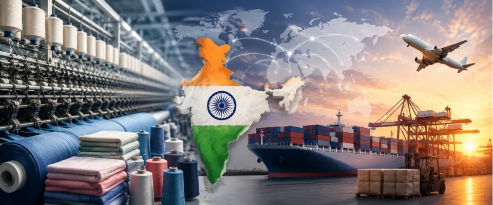 India's textile sector is expected to benefit from global sourcing diversification as international apparel brands increasingly shift manufacturing away from China, creating long-term export opportunities for Indian manufacturers.