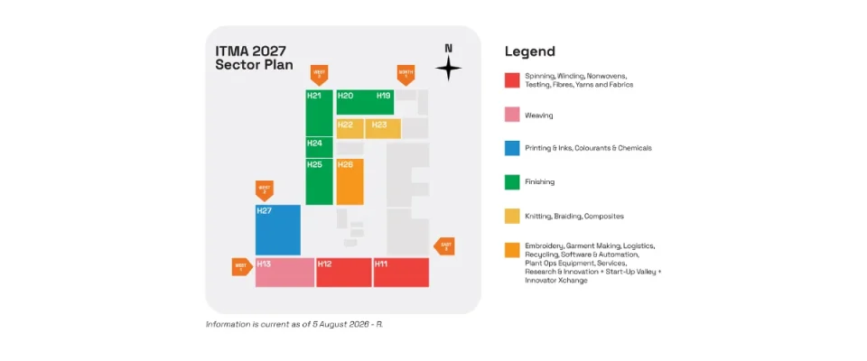 ITMA 2027 Unveils Sector Plan as Over 1,500 Companies Confirm Participation